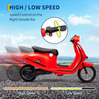 Acekool 24V Kids Electric Moped Scooter, 2 Wheel Ride On Motorcycle with Seat, 350W Drive up to 14 MPH for Ages 814