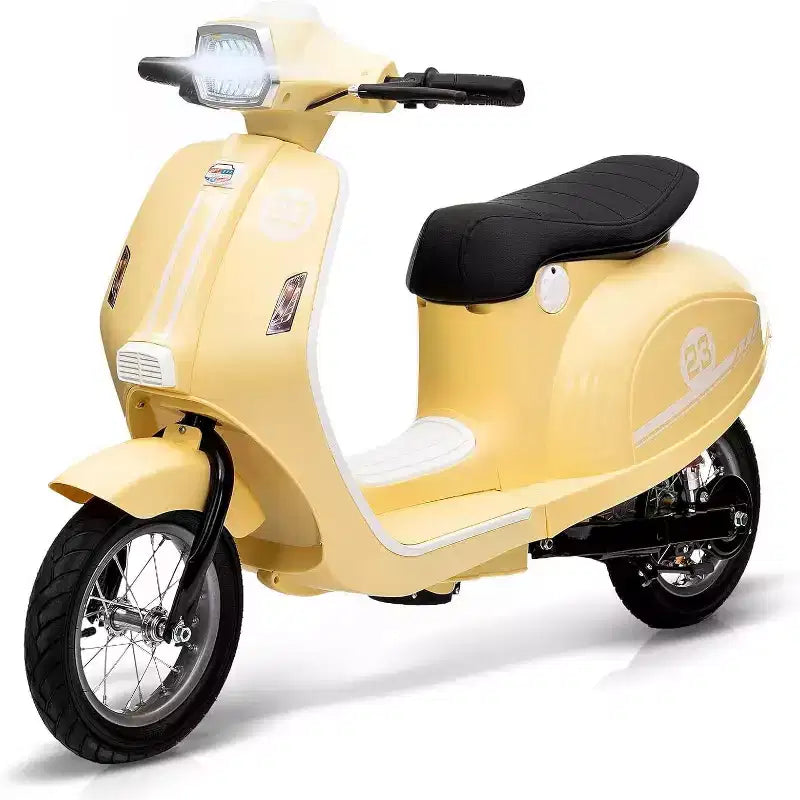 Acekool 24V Kids Electric Moped Scooter, 2 Wheel Ride On Motorcycle with Seat, 350W Drive up to 14 MPH for Ages 814