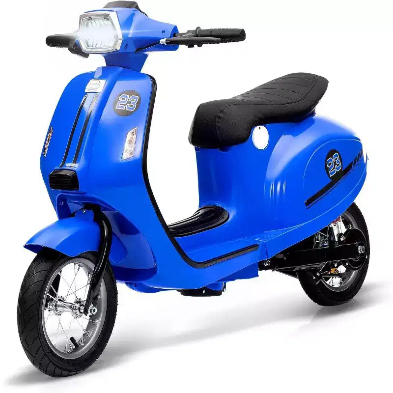 Acekool 24V Kids Electric Moped Scooter, 2 Wheel Ride On Motorcycle with Seat, 350W Drive up to 14 MPH for Ages 814