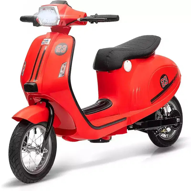 Acekool 24V Kids Electric Moped Scooter, 2 Wheel Ride On Motorcycle with Seat, 350W Drive up to 14 MPH for Ages 814