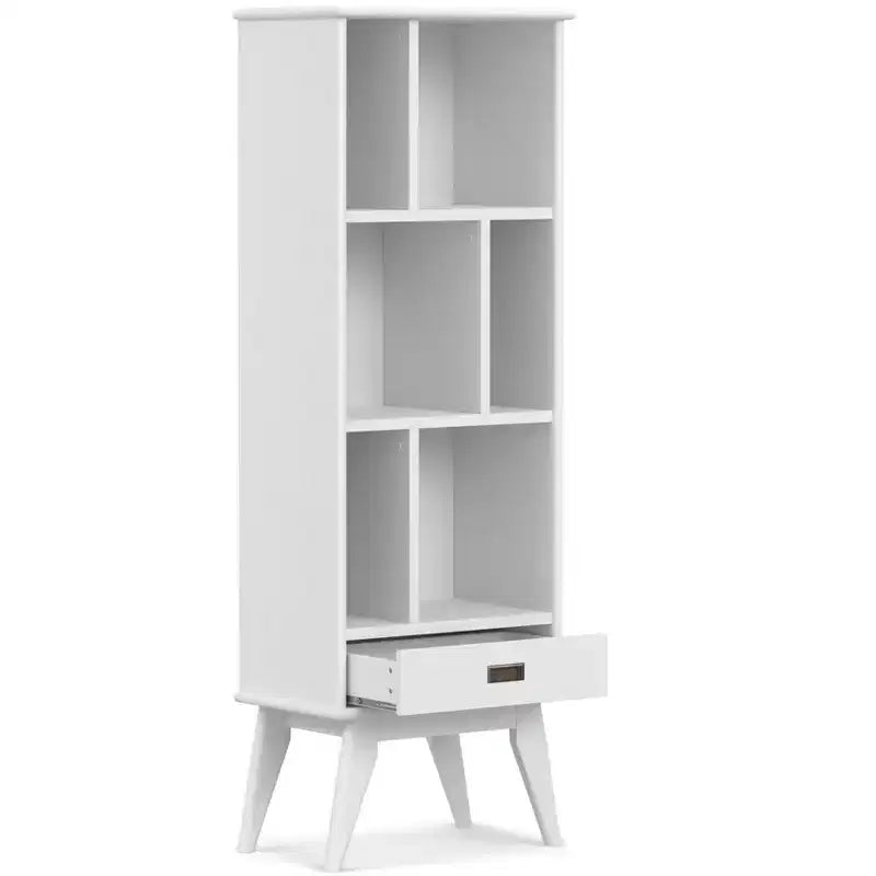Tierney SOLID HARDWOOD 64 inch x 22 inch Mid Century Modern Bookcase and Storage Unit