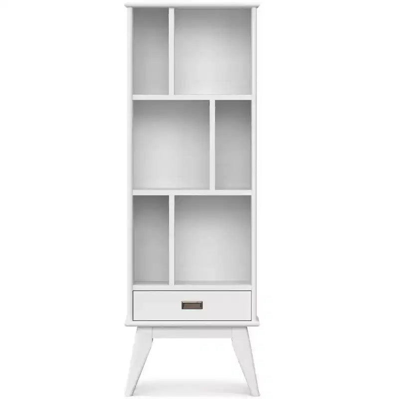 Tierney SOLID HARDWOOD 64 inch x 22 inch Mid Century Modern Bookcase and Storage Unit