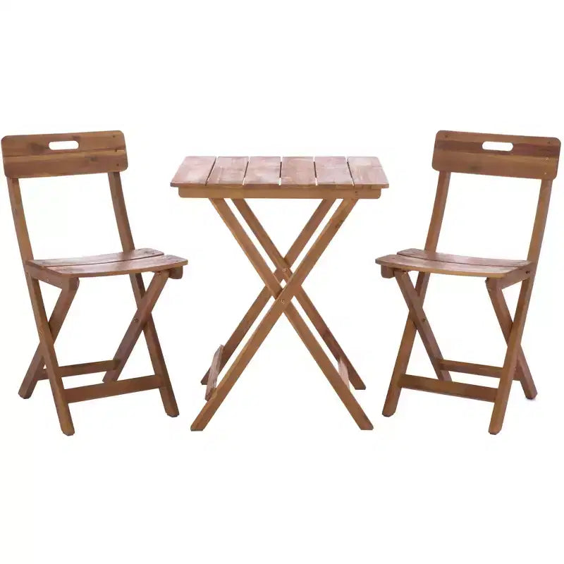 Austin Bistro Set - Indoor/Outdoor - PAT6814 - Teak - Safavieh