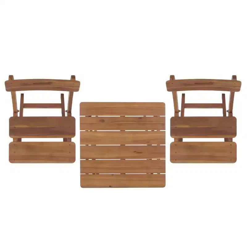 Austin Bistro Set - Indoor/Outdoor - PAT6814 - Teak - Safavieh