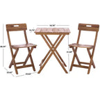 Austin Bistro Set - Indoor/Outdoor - PAT6814 - Teak - Safavieh