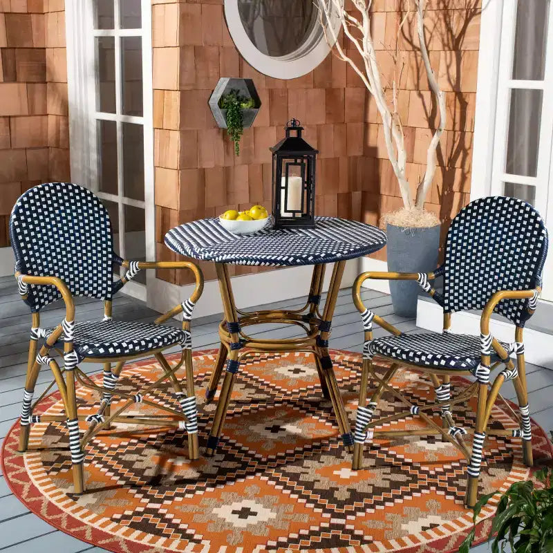 Hooper 3 Piece Bistro Set - Indoor/Outdoor - PAT9501 - Safavieh