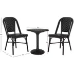 Daria 3 Piece Bistro Set - Indoor/Outdoor - PAT9504 - Black - Safavieh