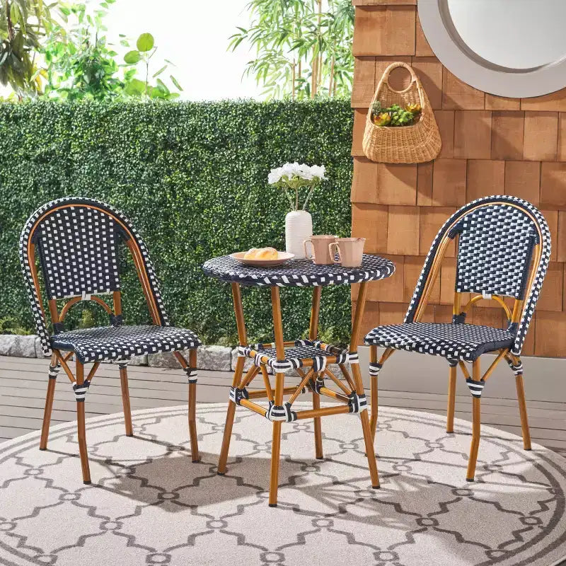 California 3 Piece Bistro Set - Indoor/Outdoor - PAT9505 - Safavieh