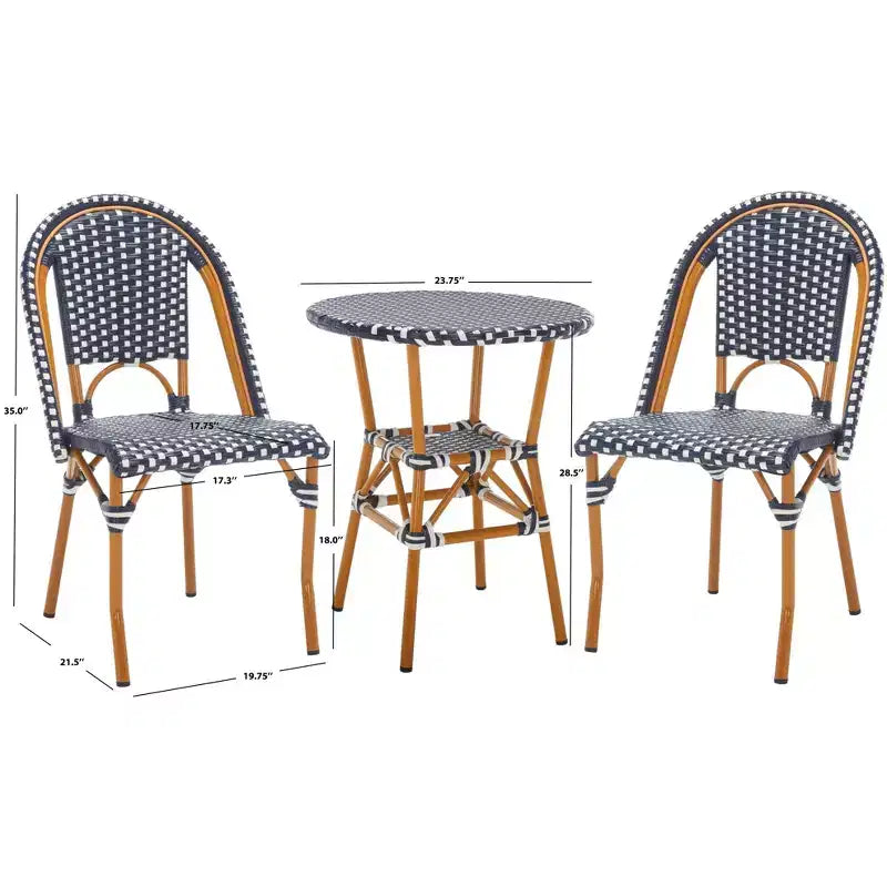 California 3 Piece Bistro Set - Indoor/Outdoor - PAT9505 - Safavieh