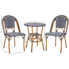 California 3 Piece Bistro Set - Indoor/Outdoor - PAT9505 - Safavieh