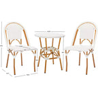 California 3 Piece Bistro Set - Indoor/Outdoor - PAT9505 - Safavieh