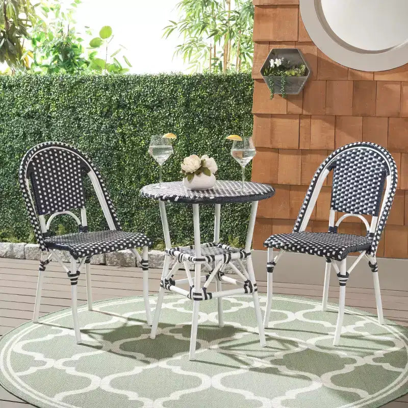 California 3 Piece Bistro Set - Indoor/Outdoor - PAT9505 - Safavieh