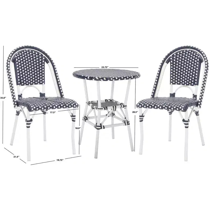 California 3 Piece Bistro Set - Indoor/Outdoor - PAT9505 - Safavieh