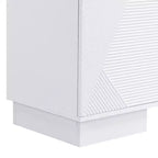JVNOXK 70.8-inch Modern TV Stand, Suitable for TVs 75 inches and under, Featuring Storage Cabinet with 4 Drawers and Metal Center Leg, White