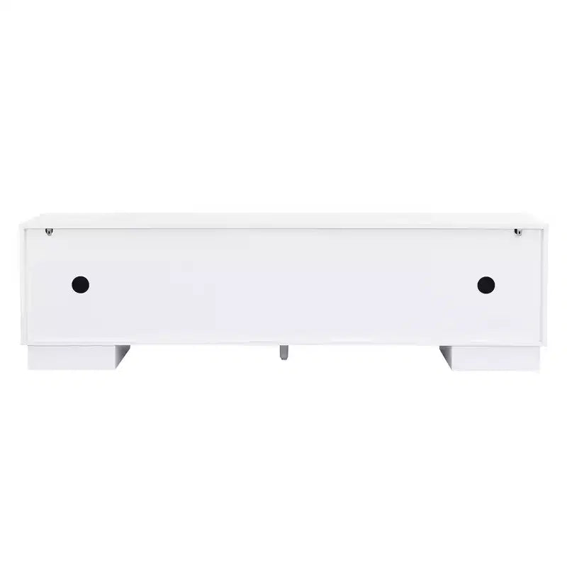 JVNOXK 70.8-inch Modern TV Stand, Suitable for TVs 75 inches and under, Featuring Storage Cabinet with 4 Drawers and Metal Center Leg, White