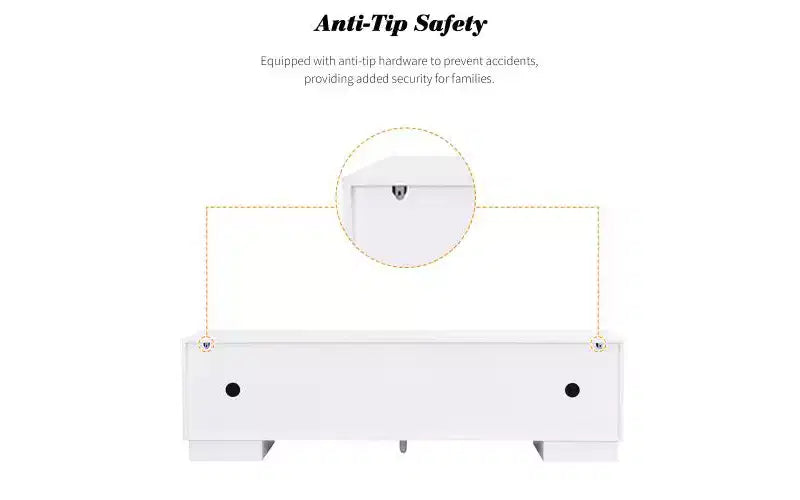 JVNOXK 70.8-inch Modern TV Stand, Suitable for TVs 75 inches and under, Featuring Storage Cabinet with 4 Drawers and Metal Center Leg, White
