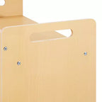 Etokfoks Montessori weaning table and chair set plywood construction adjustable height 26.2x14.2x20.5 in easy conversion natural
