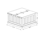 JVNOXK 31.5-inch Farmhouse-Style Wood Coffee Table with Square Hinged Lift-Top and Storage Compartment, Suitable for Living Rooms, White