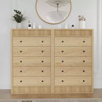 Coolmee 5 Drawer Tall Dresser for Bedroom, 31.5 Wide Fluted Chest of Drawers, Modern Wood Storage Cabinet for Kids Room, Hallway, Living Room