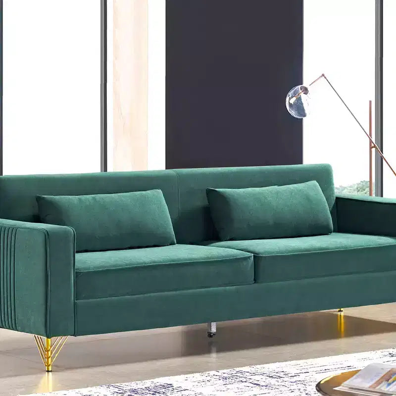 Whisen 85.8 Velvet Sofa, Modern Elegant 4 Seater Couch Sofa with Luxurious Soft Comfort, Easy to Maintain