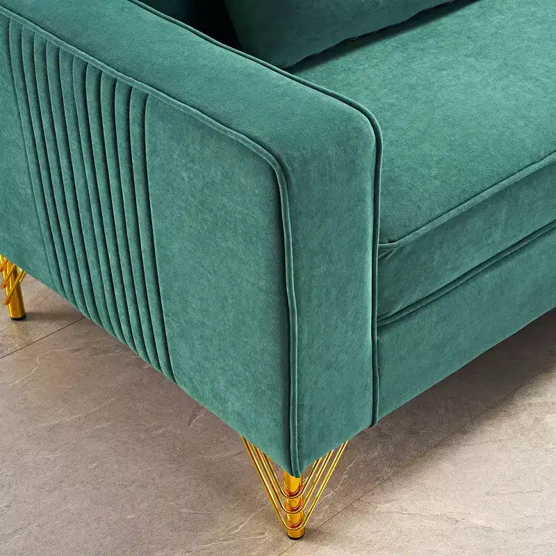 Whisen 85.8 Velvet Sofa, Modern Elegant 4 Seater Couch Sofa with Luxurious Soft Comfort, Easy to Maintain