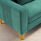 Whisen 85.8 Velvet Sofa, Modern Elegant 4 Seater Couch Sofa with Luxurious Soft Comfort, Easy to Maintain