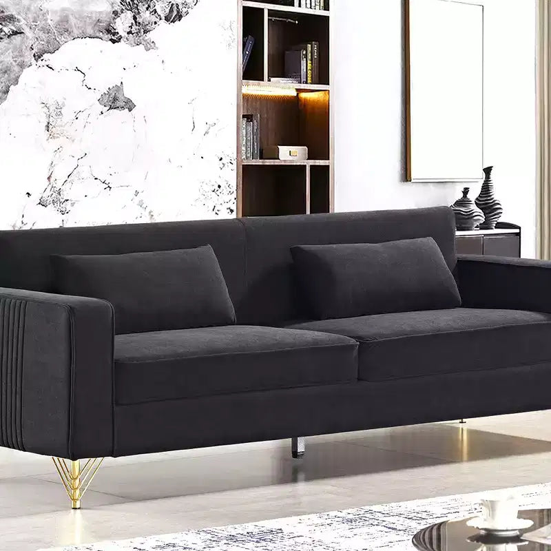 Whisen 85.8 Velvet Sofa, Modern Elegant 4 Seater Couch Sofa with Luxurious Soft Comfort, Easy to Maintain