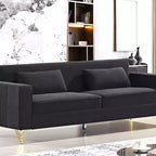Whisen 85.8 Velvet Sofa, Modern Elegant 4 Seater Couch Sofa with Luxurious Soft Comfort, Easy to Maintain