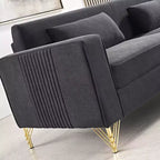 Whisen 85.8 Velvet Sofa, Modern Elegant 4 Seater Couch Sofa with Luxurious Soft Comfort, Easy to Maintain