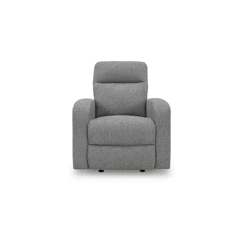 Signature Design by Ashley Carrigan Lane Rocker Recliner, Pull Tab Reclining Chair, Sterling Gray
