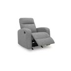 Signature Design by Ashley Carrigan Lane Rocker Recliner, Pull Tab Reclining Chair, Sterling Gray