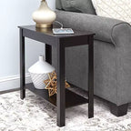 The Lakeside Collection Narrow Side Table with Charging Station - USB Ports and Outlets -