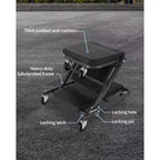 2-in-1 Folding Z-Style Mechanic Creeper Seat, 36 Rolling Garage Chair with Swivel Wheels, Heavy Duty Shop Creeper for Auto Repair
