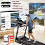 3.5HP Treadmill Clearance: 4-in-1 Foldable Treadmill with 12% Incline, APP & Bluetooth Speakers, 330lbs Capacity, 71 Programs, Home/Office Use