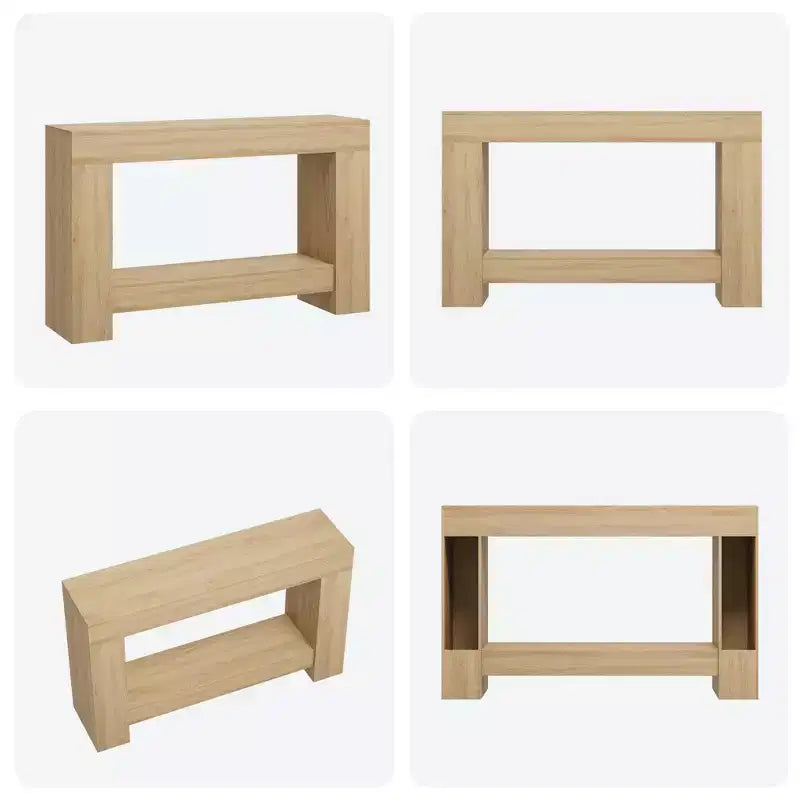 47 Farmhouse Console Table,2-Tier Entryway & Sofa Table with Open Storage for Living Room, Hallway & Foyer Decor