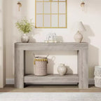 47 Farmhouse Console Table,2-Tier Entryway & Sofa Table with Open Storage for Living Room, Hallway & Foyer Decor