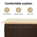 vidaXL Garden Dining Set - Poly Rattan, Cushions Included