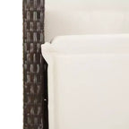 vidaXL Garden Dining Set - Poly Rattan, Cushions Included