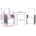 vidaXL Chic Garden Dining Set with Cushions