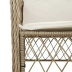 vidaXL Patio Dining Set with Cushions - Poly Rattan