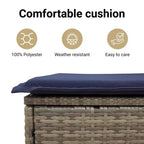 vidaXL Poly Rattan Outdoor Dining Set with Cushions