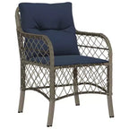 vidaXL Poly Rattan Outdoor Dining Set with Cushions