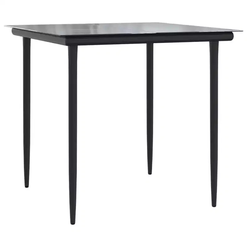 vidaXL Modern Garden Dining Set with Cushions in Poly Rattan
