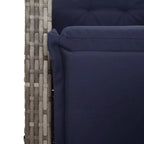 vidaXL Modern Garden Dining Set with Cushions in Poly Rattan