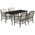 vidaXL Modern Outdoor Garden Dining Set with Cushions
