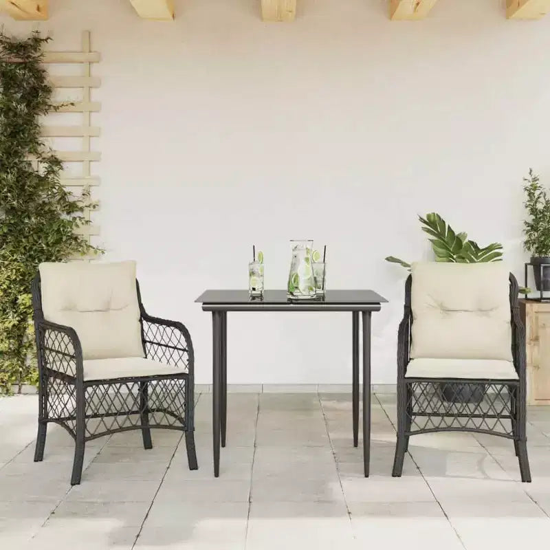 vidaXL Modern Outdoor Garden Dining Set with Cushions
