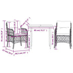 vidaXL Modern Outdoor Garden Dining Set with Cushions