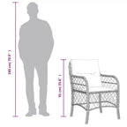 vidaXL Modern Outdoor Garden Dining Set with Cushions