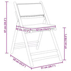 vidaXL Folding Bistro Set with Bamboo and Cushions