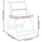 vidaXL Folding Bistro Set with Bamboo and Cushions